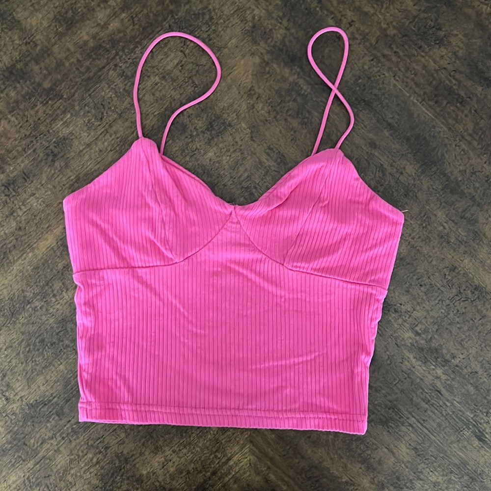 Hot pink crop top, size xs, purchased from rue 21